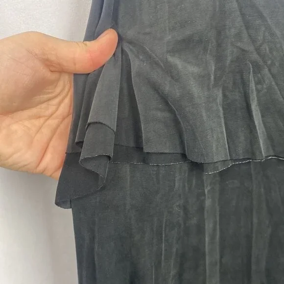 ANTHROPOLOGIE Eri+Ali Aria Black Flowy Slip Dress - Size Small - Picture 6 of 12